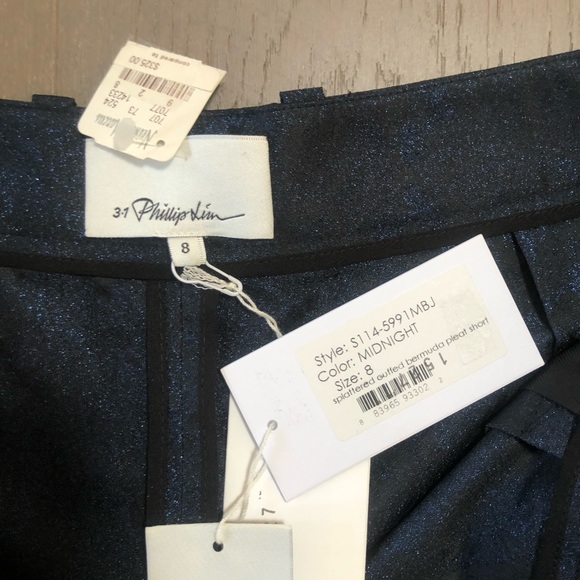 3.1 Phillip Lim Pleated Jacquard Bermuda Shorts - Picture 4 of 5